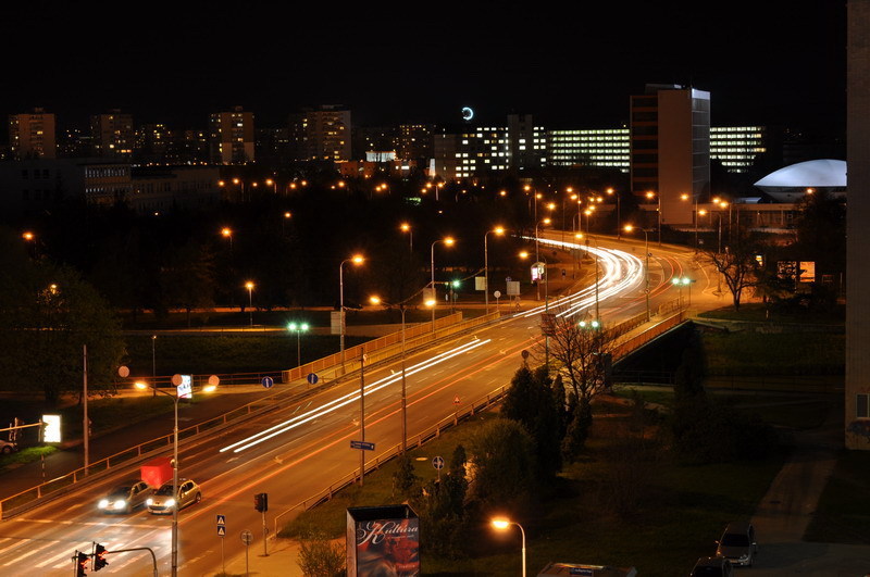 Nočná Nitra z Mlynov