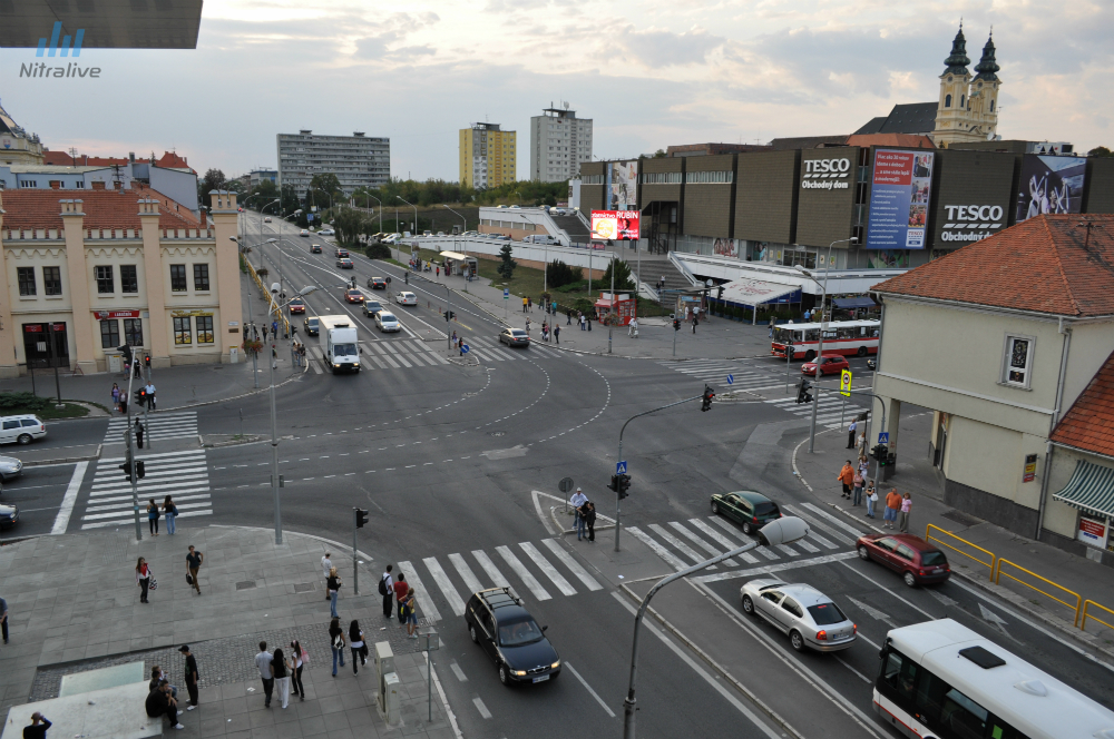 Križovatka Štúrova/Štefánikova ulica v Nitre