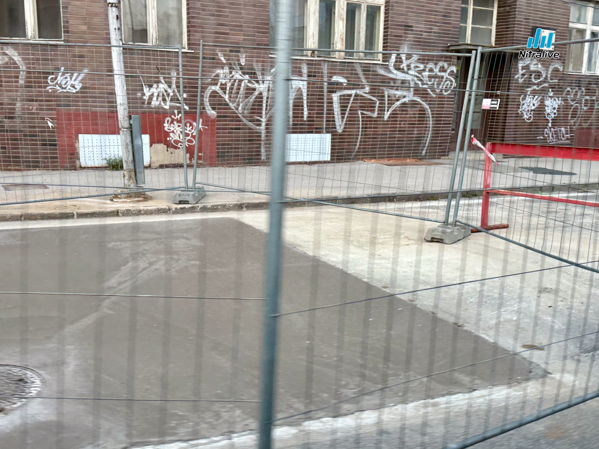 Staničná ulica Nitra, oprava cesty