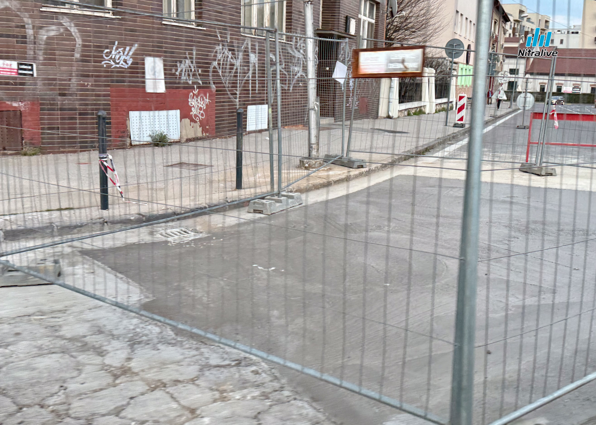 Staničná ulica Nitra, oprava cesty