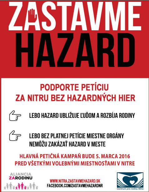 Petícia proti hazardu Nitra