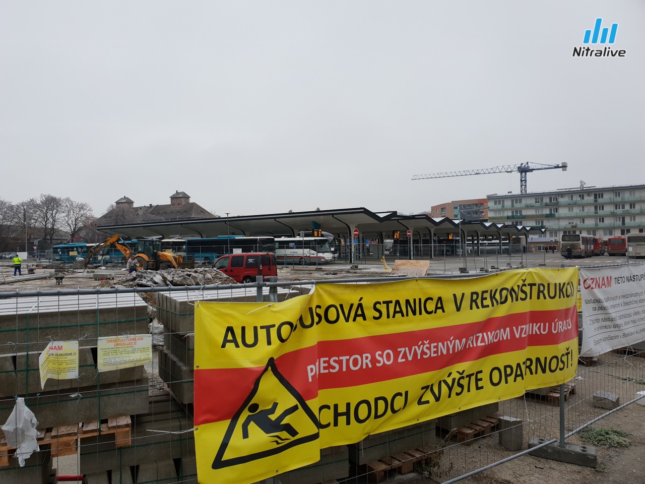 Autobusová stanica Nitra výstavba 2018/2019