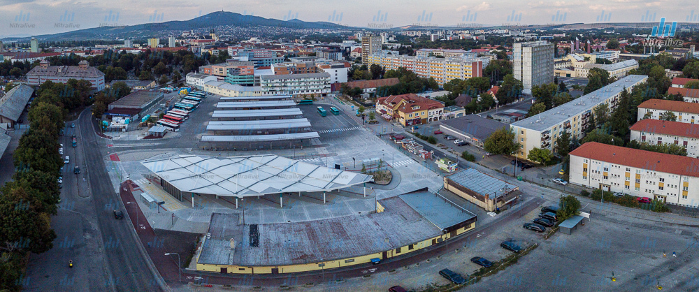 Zrekonštruovaná autobusova stanica v Nitre z vtáčej perspektívy