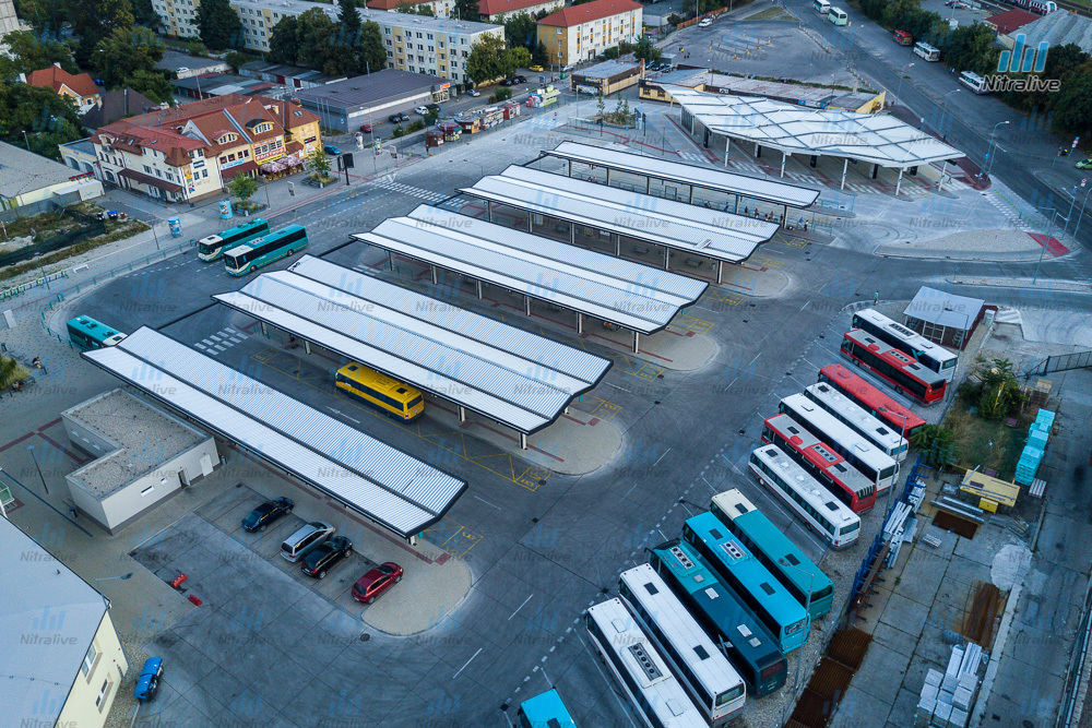 Zrekonštruovaná autobusova stanica v Nitre z vtáčej perspektívy