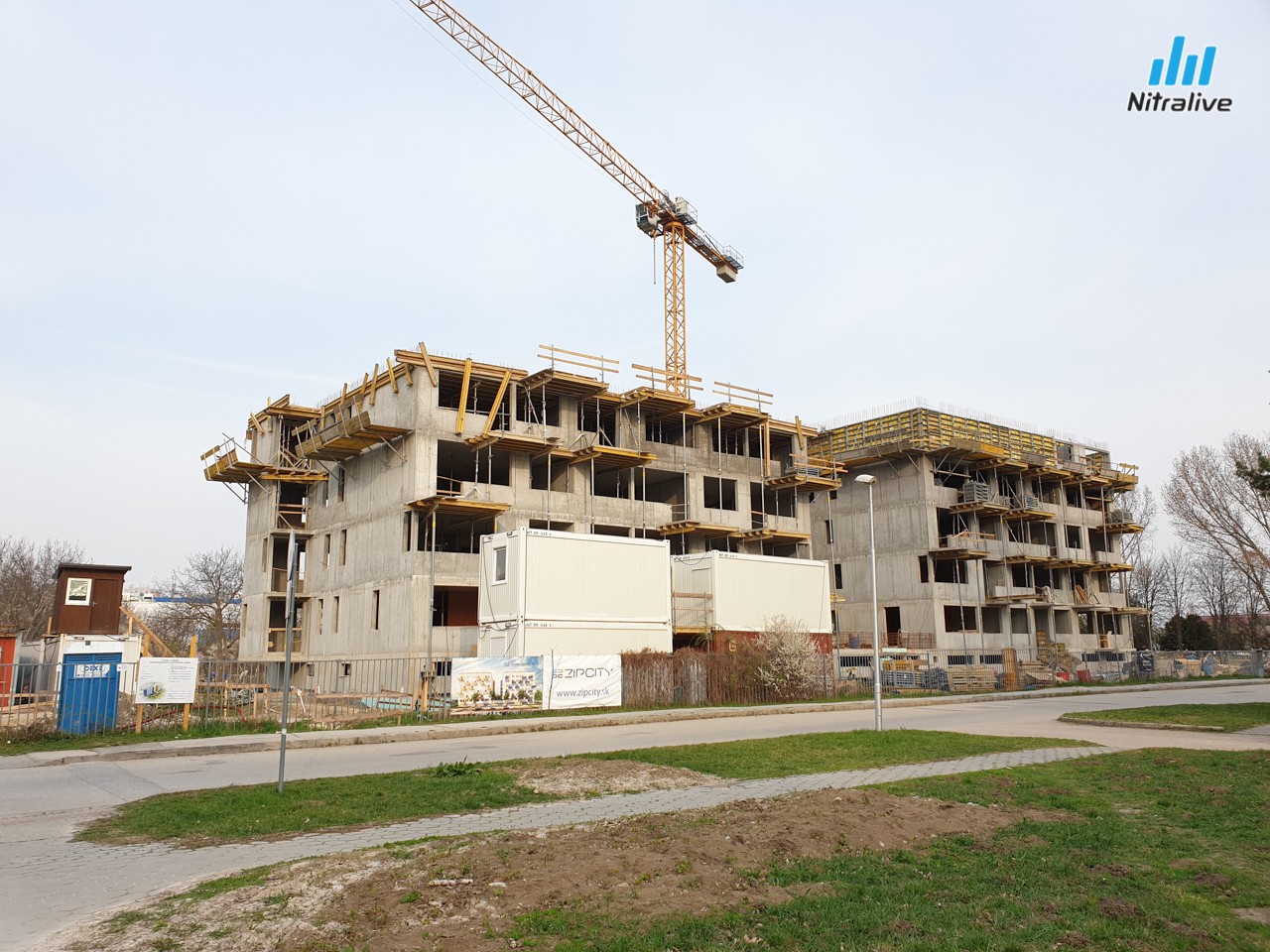 Bytové domy Lomnická ulica, Nitra, výstavba