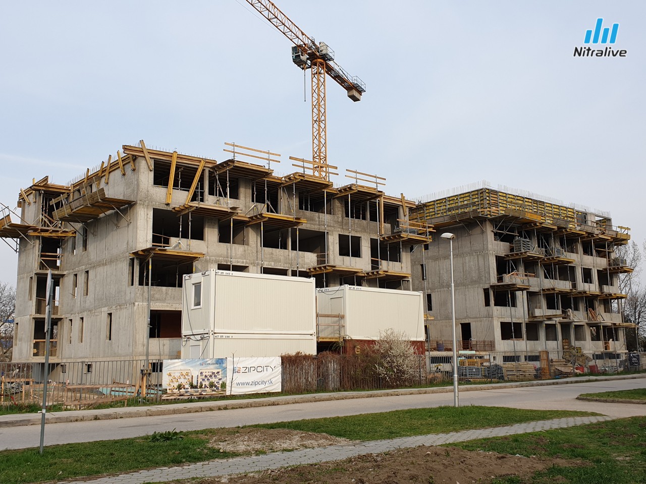 Bytové domy Lomnická ulica, Nitra, výstavba