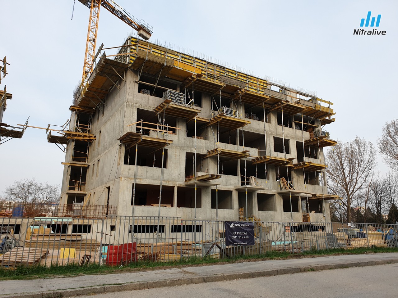 Bytové domy Lomnická ulica, Nitra, výstavba