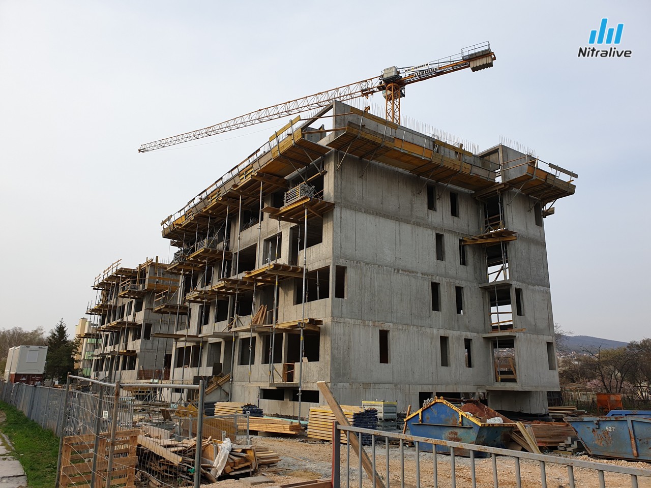 Bytové domy Lomnická ulica, Nitra, výstavba