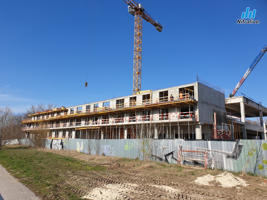 Promenada Living Park Nitra, výstavba marec 2020