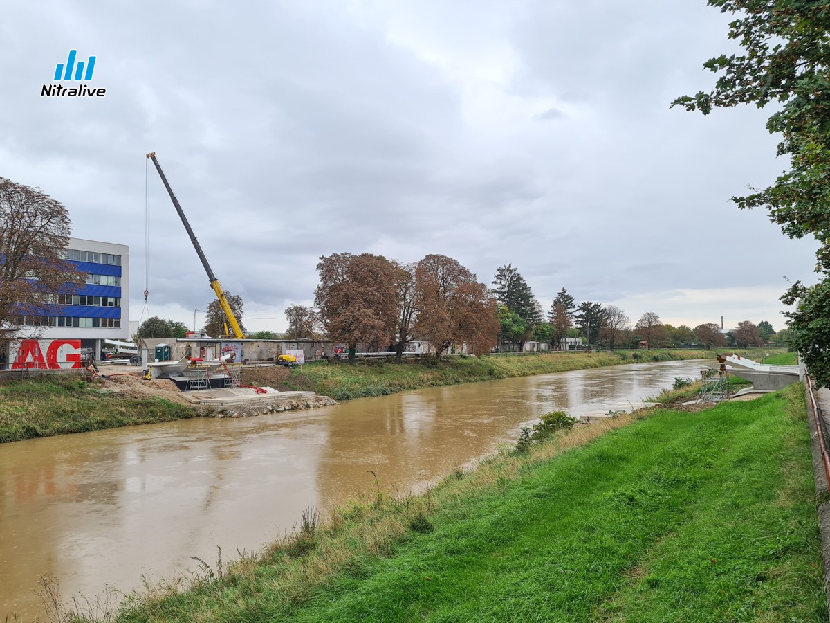 Cyklolávka Nitra, výstavba, 5. október 2020