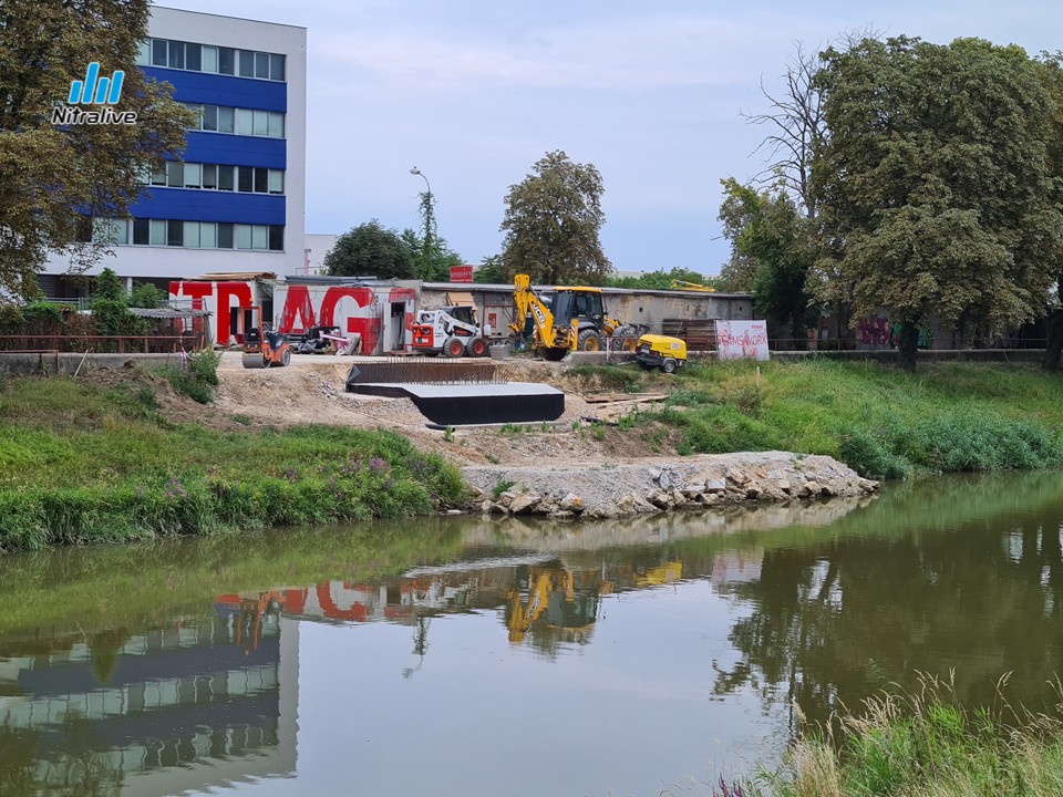 Výstavba cyklolávky v Nitre, august 2020