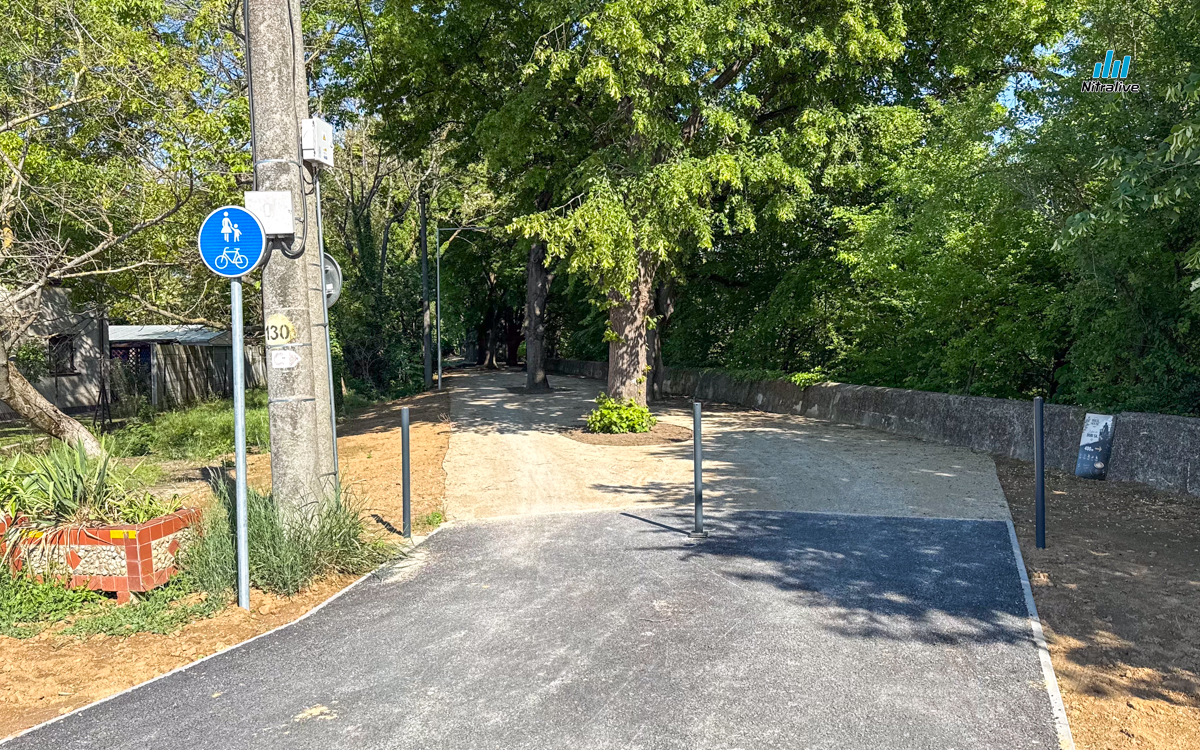 Cyklotrasa prepoj - Krškany, Nitra pri starom mlyne