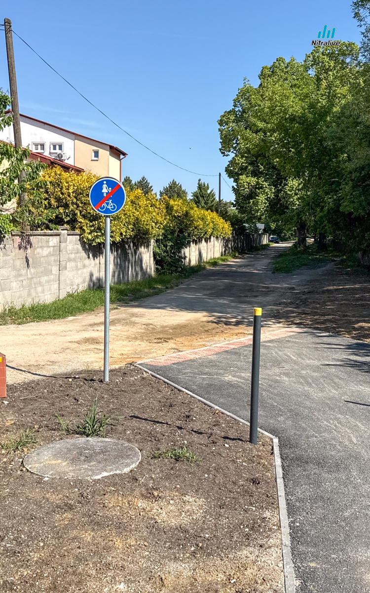 Cyklotrasa prepoj - Krškany, Nitra pri starom mlyne