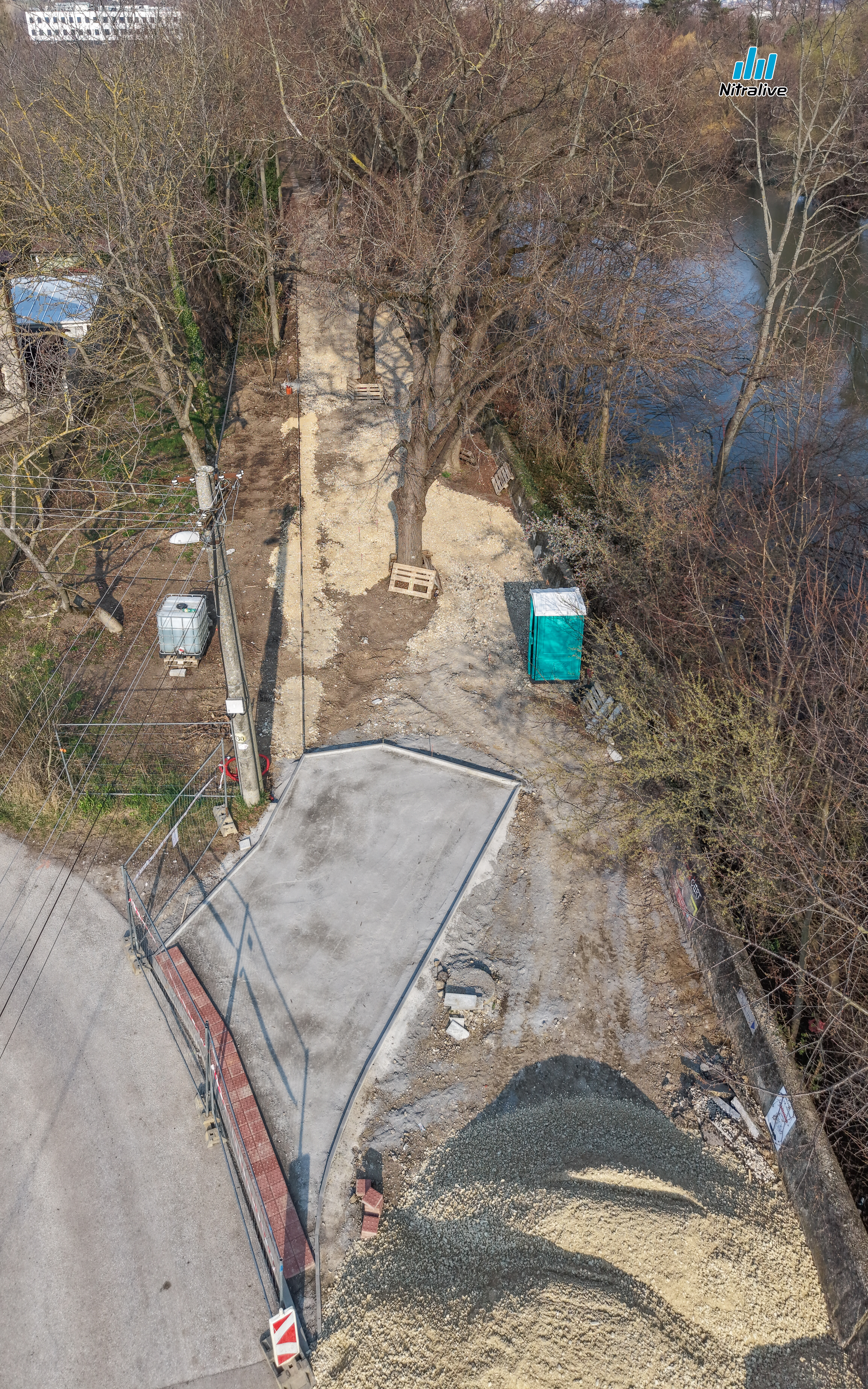 Cyklotrasa prepoj - Krškany, Nitra pri starom mlyne