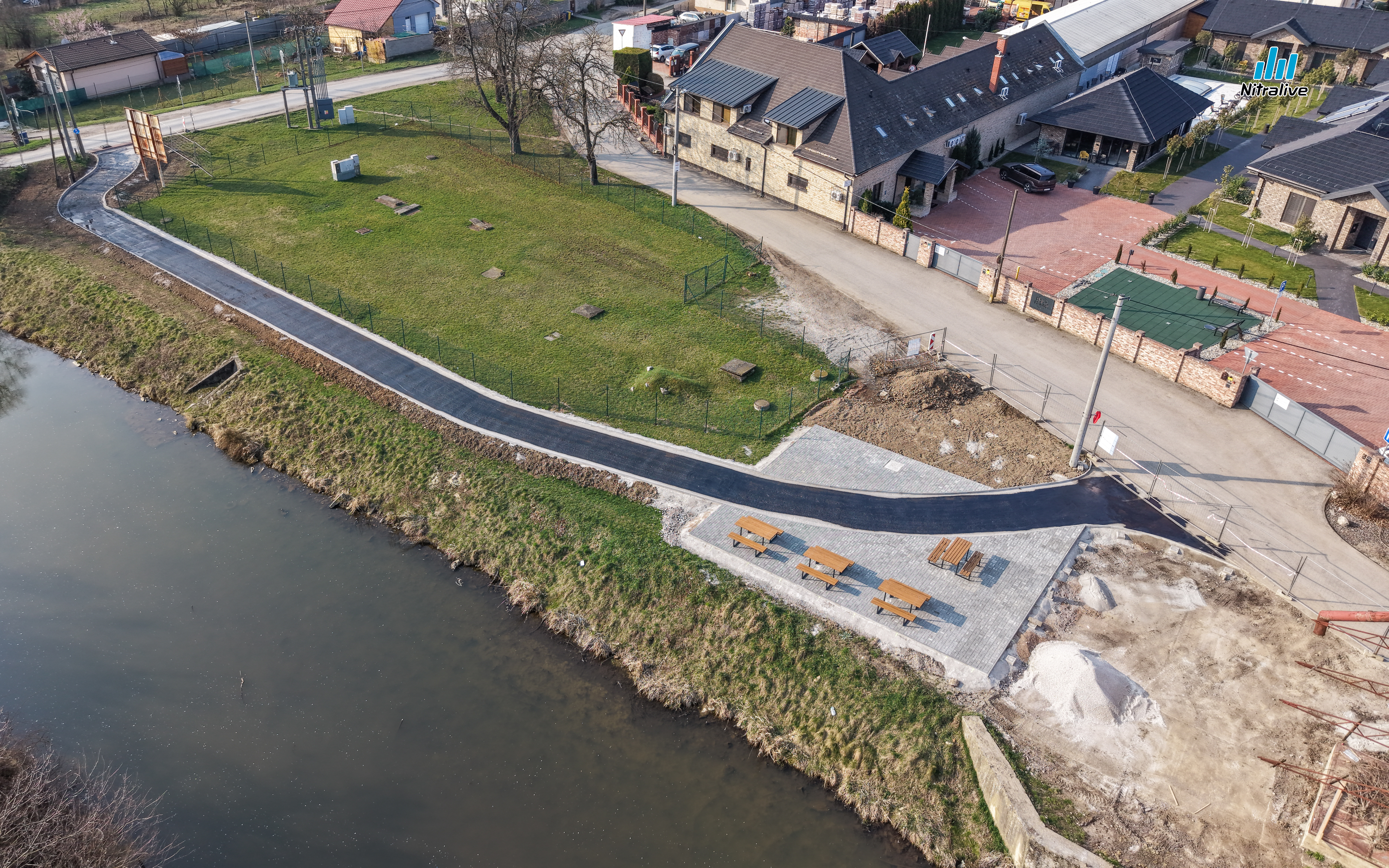 Cyklotrasa prepoj - Krškany, Nitra pri starom mlyne