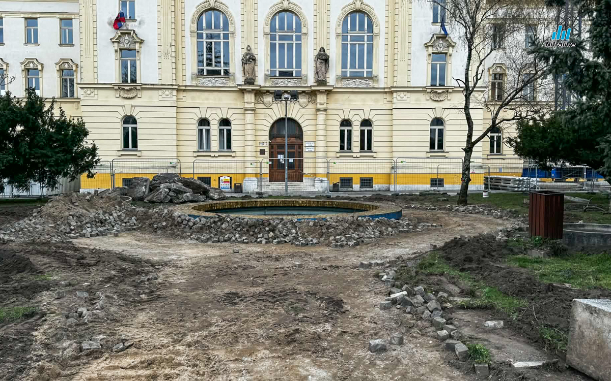 Fontána Okresný súd Nitra, rekonštrukcia