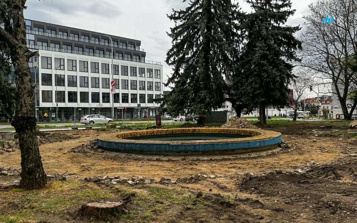 Fontána Okresný súd Nitra, rekonštrukcia