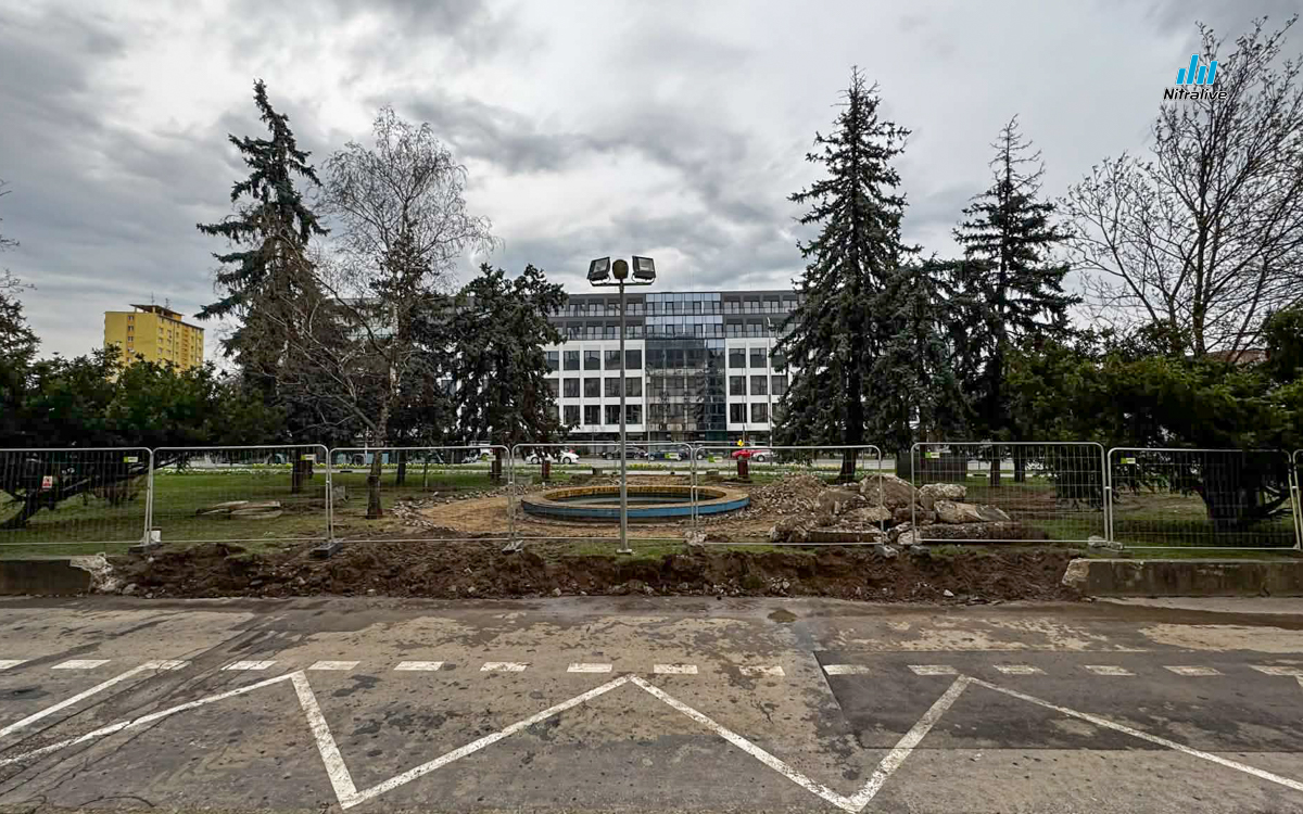 Fontána Okresný súd Nitra, rekonštrukcia