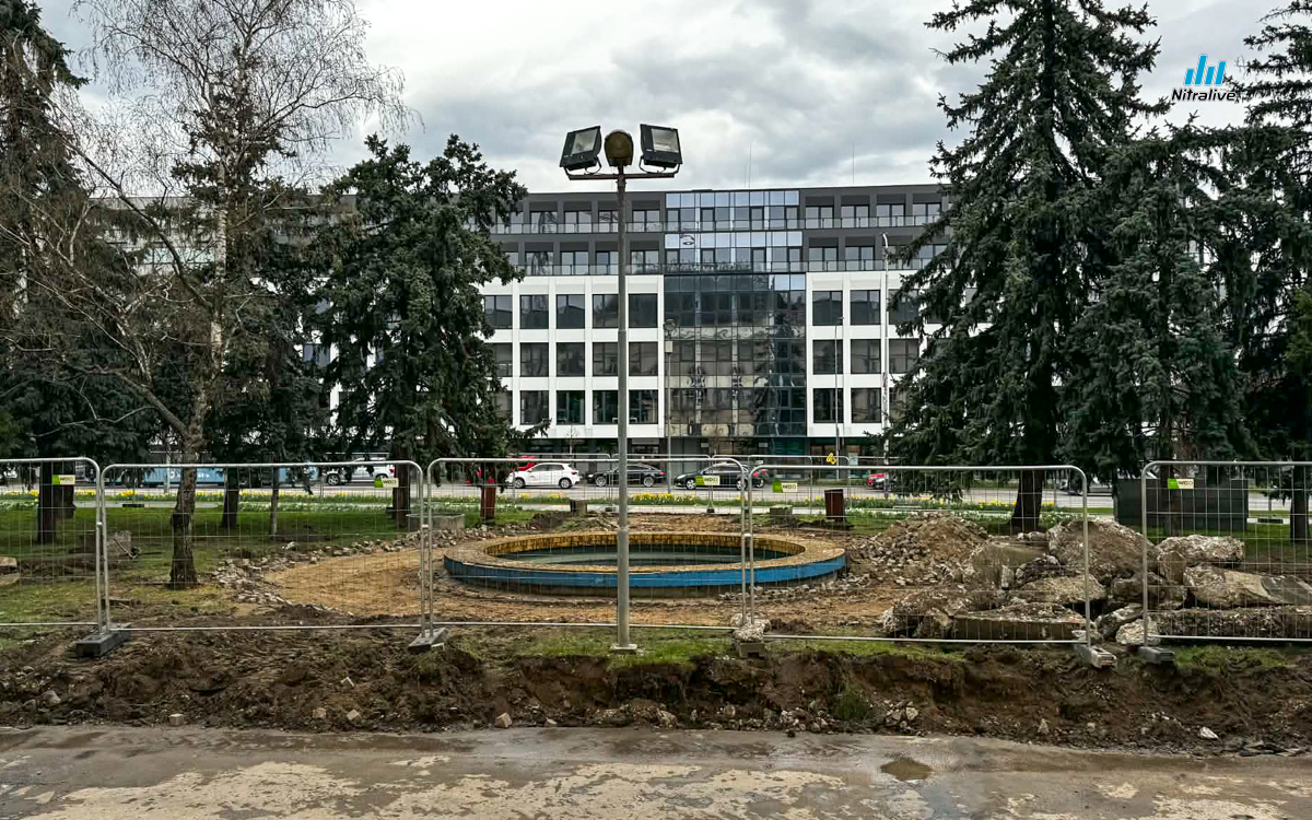 Fontána Okresný súd Nitra, rekonštrukcia