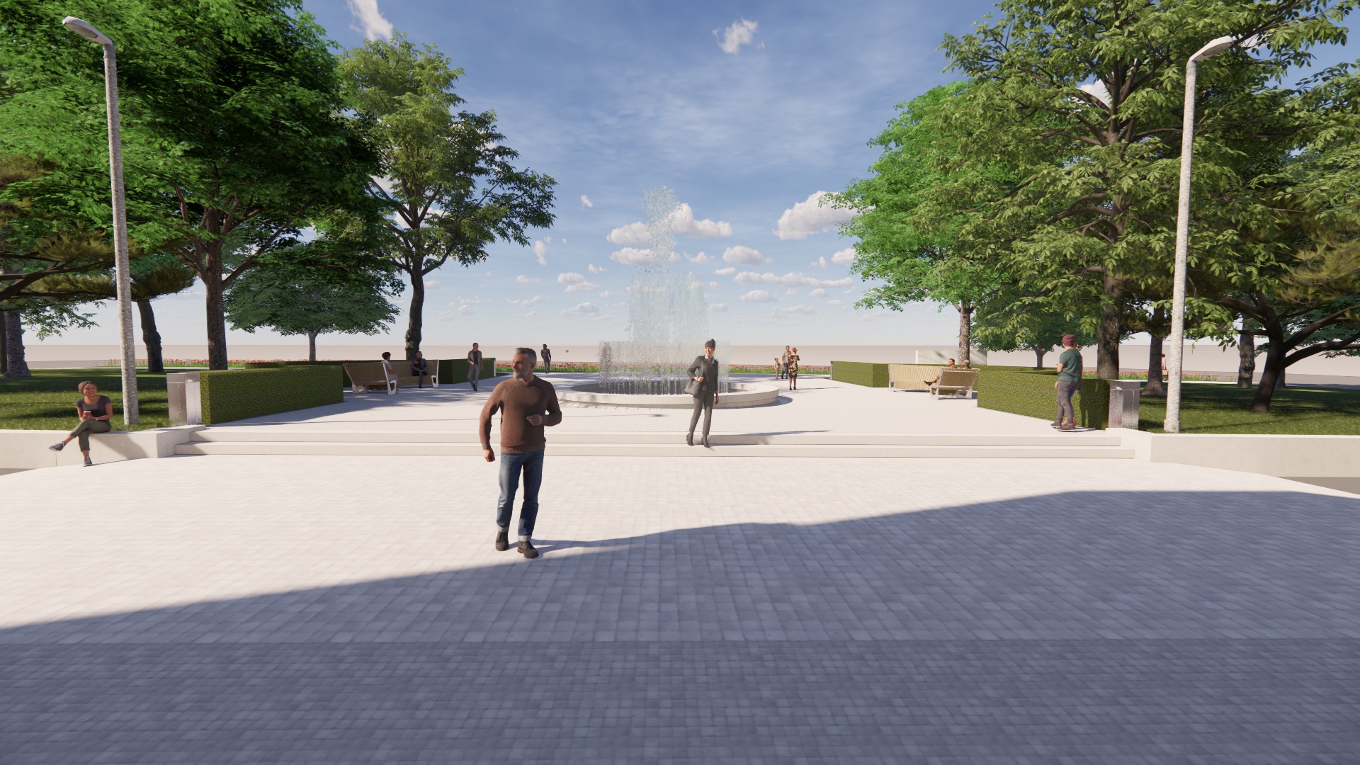 Fontána Okresný súd Nitra, vizualizácia