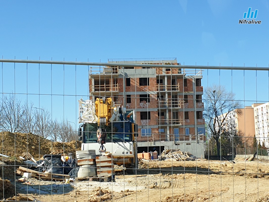 Bytové domy Panorama, Kmeťova ulica, Klokočina, výstavba marec 2020