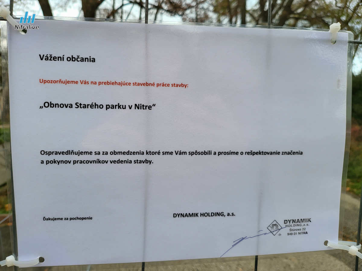 Revitalizácia Mestský park na Sihoti Nitra