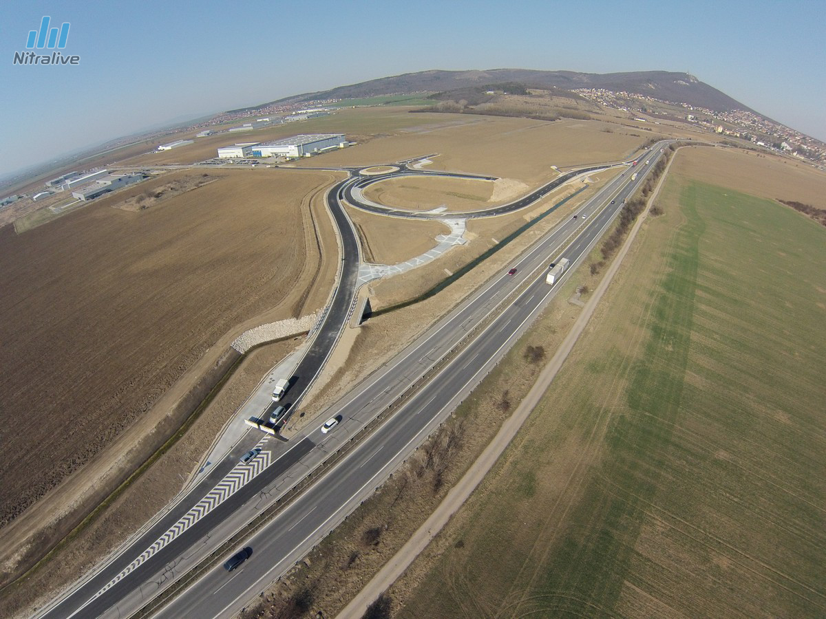 Napojenie PP Sever na R1 letecký pohľad