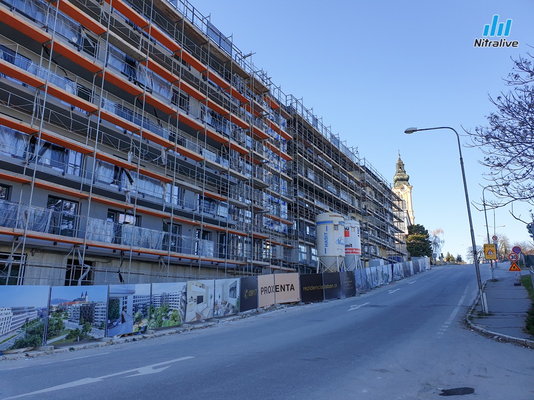 Tabáň Nitra, výstavba marec 2020