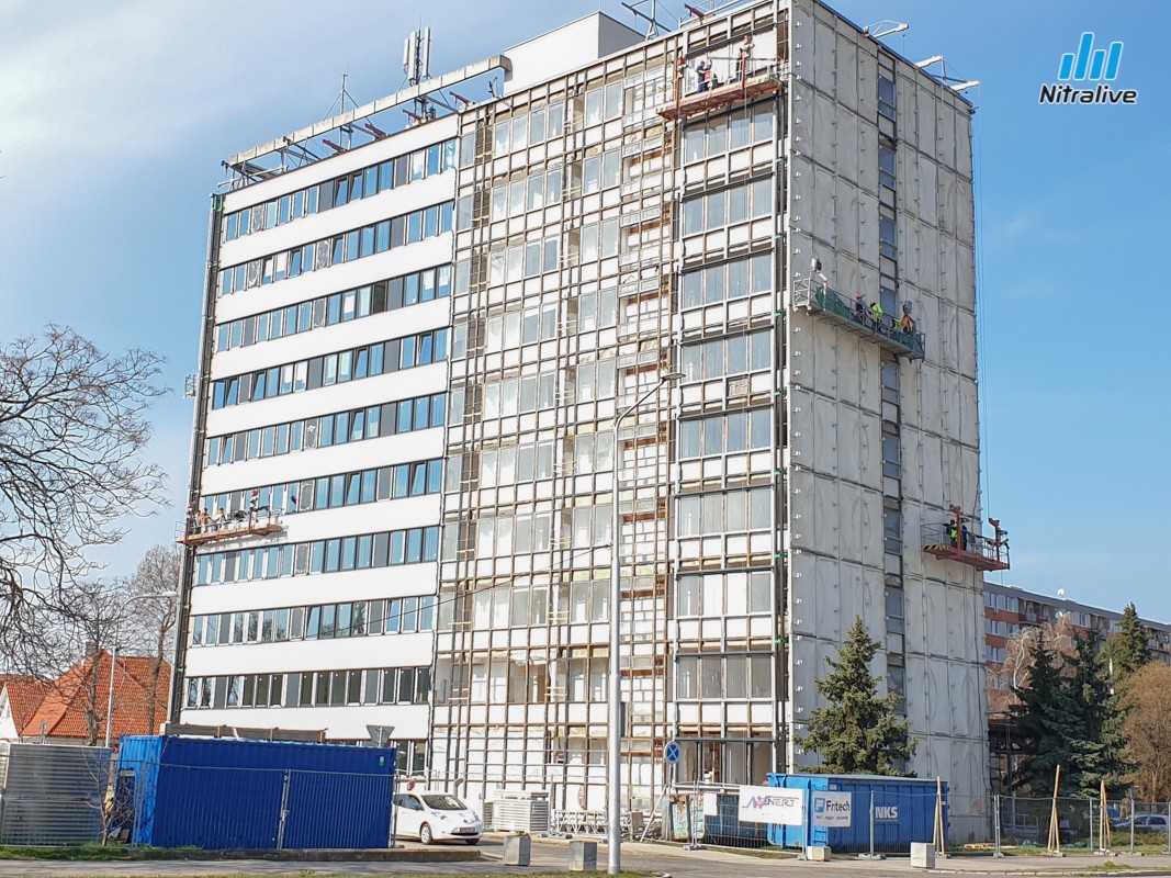 Úrad práce, sociálnych vecí a rodiny Nitra, rekonštrukcia, Staré mesto, výstavba marec 2020
