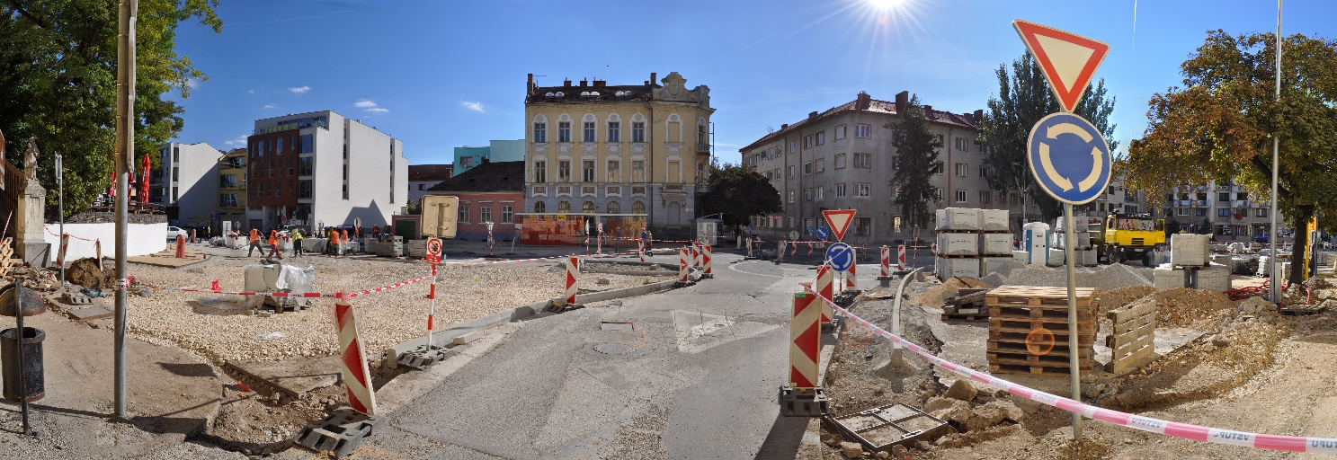 Župné námestie Nitra rekonštrukcia panoráma
